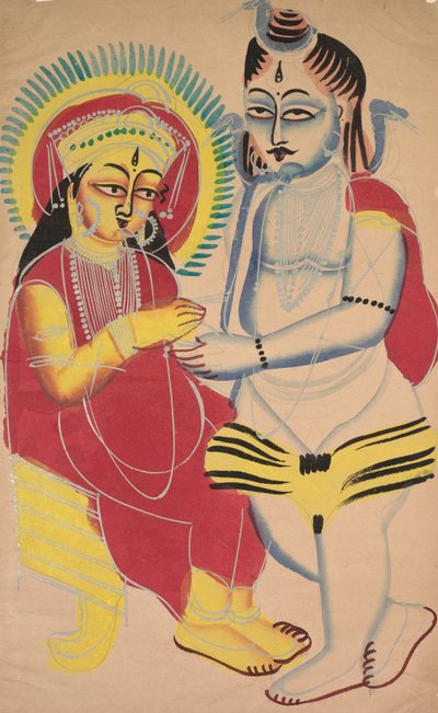 Annapurna en Shiva door Unknown artist