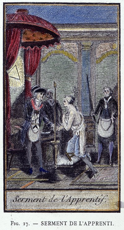 Eed van de leerling - naar een gravure uit de 
