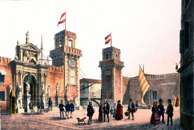 Arsenaal van Venetië in de 19e eeuw door Unknown artist