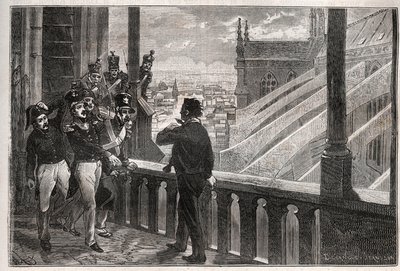 Aanslagen op Louis-Philippe I - De samenzwering van de torens van Notre-Dame op 4 januari door Unknown artist