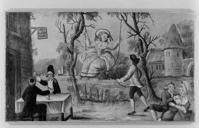 "Aux trois ordres réunis". Wijnhandelaar bord. Parijs door Unknown artist