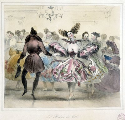 Bal: de koningin van het bal - 19e eeuw door Unknown artist