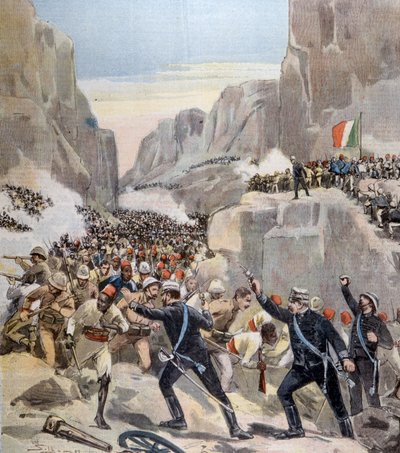 Slag bij Abba Karima (Adoua, Ethiopië) tussen Ethiopië en Italië door Unknown artist