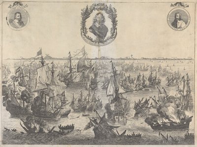 Slag bij Scheveningen, 31 Juli 1653 door Unknown artist