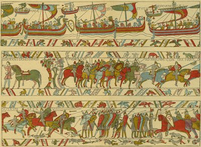 Bayeux-tapijt. Normandische aanval door Unknown artist