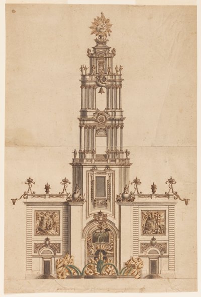 Klokkentoren, waarschijnlijk voor Ferdinand IV van Napels door Unknown artist