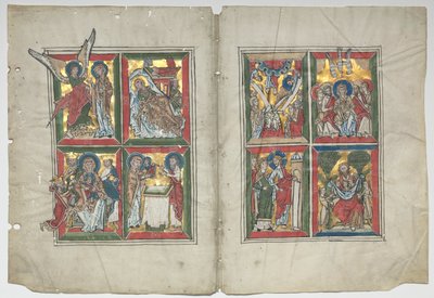 Bifolia met scènes uit het leven van Christus door Unknown artist
