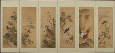 Vogels en bloemen door Unknown artist