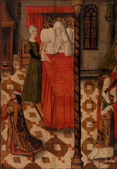 Geboorte van de Maagd, een Mannelijke Donor, en de Opvoeding van de Maagd door Unknown artist