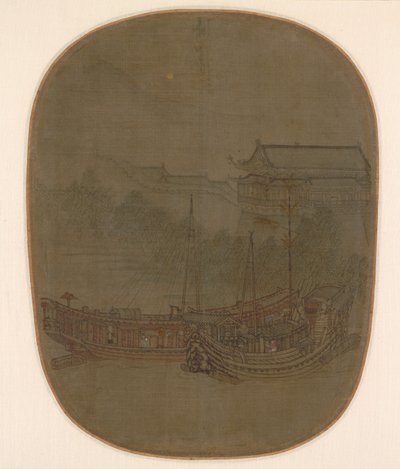 Boten voor Anker door Unknown artist