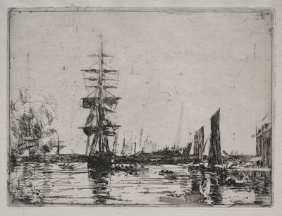Boten voor Anker door Unknown artist