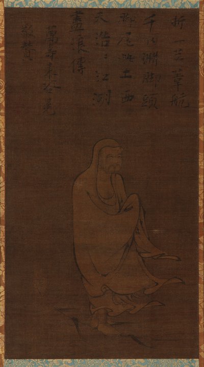 Bodhidharma steekt de Yangzi over op een riet door Unknown artist