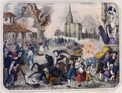 Bombardement van Straatsburg door de Pruisen. 1870 door Unknown artist