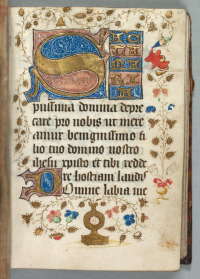 Getijdenboek (Gebruik van Metz): Fol. 27r, Gedecoreerde Initialen door Unknown artist