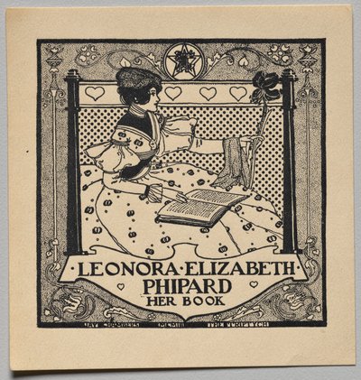 Boekmerk: Leonora Elizabeth Phipard door Unknown artist