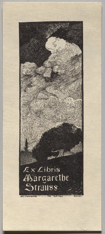 Bookplate: Margarethe Strauss door Unknown artist