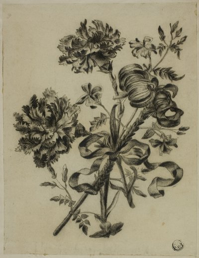 Boeket van Anjers en Lelies door Unknown artist