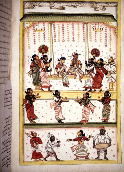 Bruiloftsfeest Pagina uit het manuscript 