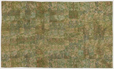 Brocade, zijde, een boeddhistische monnikspij, gepatcht; kesa door Unknown artist