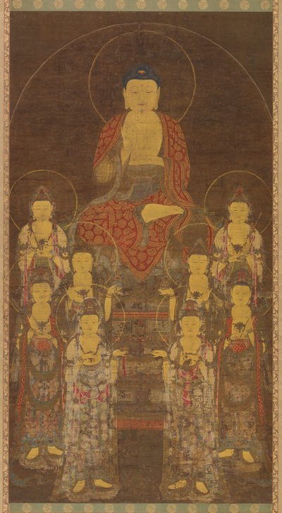Boeddha Amitabha (Amita) en de Acht Grote Bodhisattva