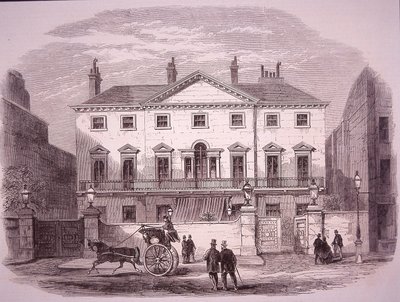 Cambridge House in Piccadilly in 1860, huis van PM Lord Palmerston door Unknown artist