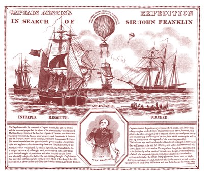 Expeditie van kapitein Austin op zoek naar Sir John Franklin door Unknown artist