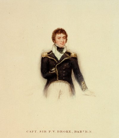 Kapitein P.V. Broke, Royal Navy, begin 19e eeuw door Unknown artist