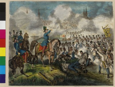 Inname van Raab op 28 juni 1849 door de keizerlijke troepen door Unknown artist