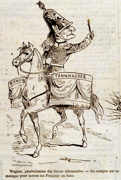 Cartoon door Wagner, generaal van de Duitse troepen - in L