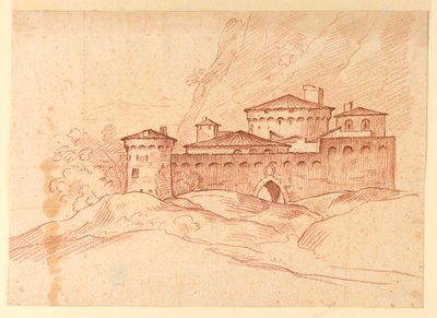 Kasteel in de bergen door Unknown artist