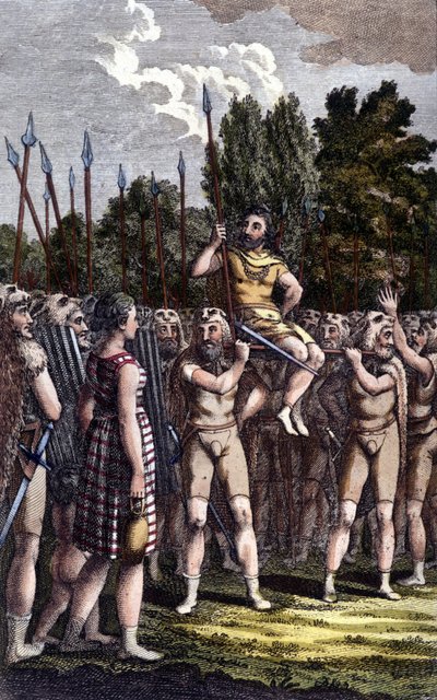 Keltische ceremonie. Gravure uit de 19e eeuw. door Unknown artist