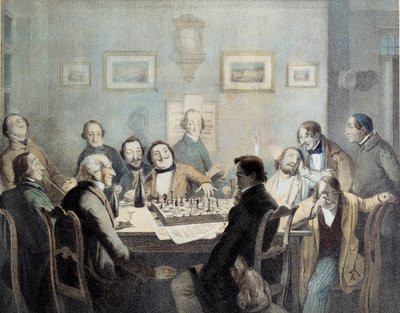 Schaakspelers door Unknown artist