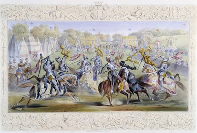 Ridderlijk Toernooi - in "Knight of England" door J. Whatman, uitgegeven door T. M