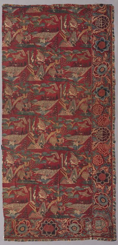 Chintz Bedekking of Hangend met Japans Geïnspireerd Patroon, Rechterhelft door Unknown artist