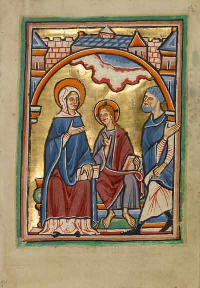 Christus zegent zijn ouders door Unknown artist