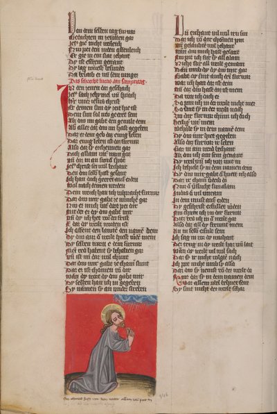 Christus bidt in de woestijn door Unknown artist