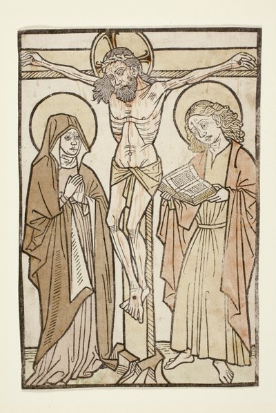 Christus aan het Kruis tussen Maria en Sint-Jan door Unknown artist