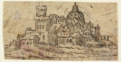 Citadel met koepel door Unknown artist