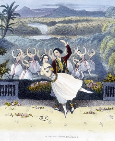 Klassieke dans: romantisch - tekening, n.d. door Unknown artist