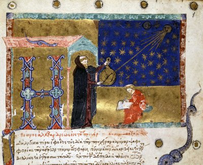 Claude Ptolemaeus (astronoom) afgebeeld in 