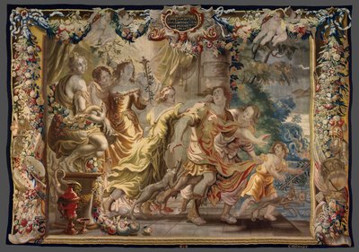 Clodius vermomd als vrouw uit Het verhaal van Caesar en Cleopatra door Unknown artist