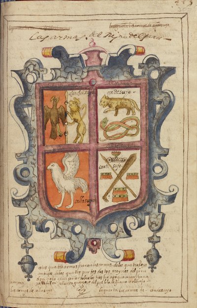 Wapen van het Koninkrijk Peru door Unknown artist