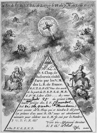 Bijeenkomst van een rozenkruiser (facsimile) - Frankrijk door Unknown artist