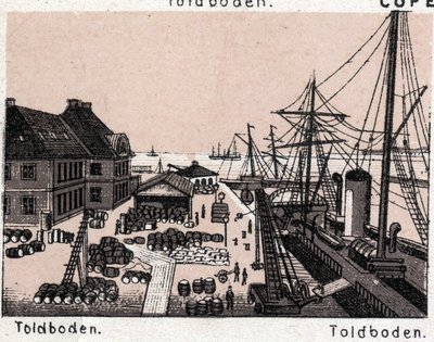 Kopenhagen, Denemarken: uitzicht op Toldboden door Unknown artist