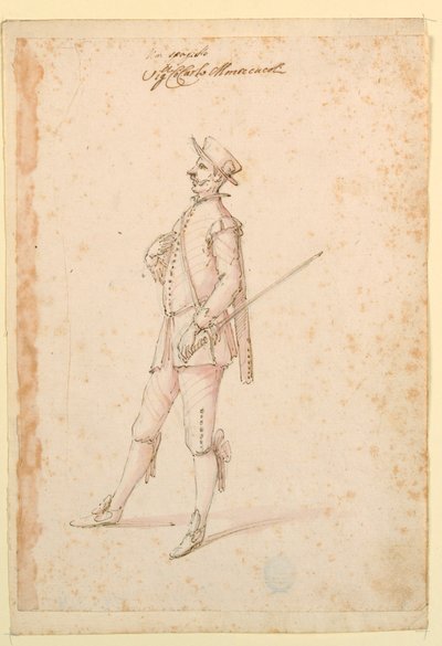 Kostuumontwerp: Een kapitein voor een ballet door Unknown artist