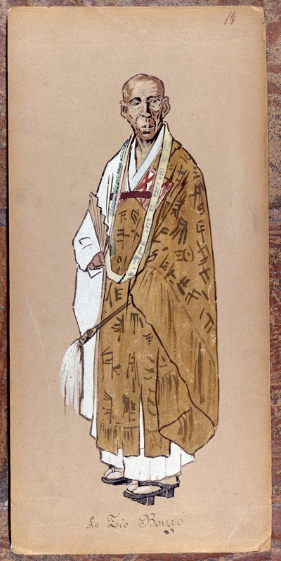 Kostuum door Zio Bonzo voor de creatie van Madame Butterfly door Giacomo Puccini in 1904. Collectie van het Museo della Scala in Milaan. door Unknown artist