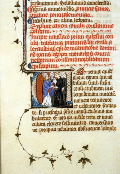 Concilie van Efeze, 365, 356r. Manuscriptbestand. B. Mr. de Toulouse. Verzoek om toestemming aan de Gemeentelijke Bibliotheek van Toulouse (tel: 05 62 27 66 66) door Unknown artist