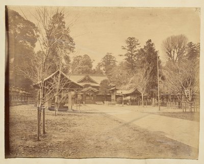 [Binnenplaats in een onbekende Japanse tempel]. door Unknown artist