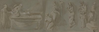 David belooft Bathseba dat Salomo zal regeren door Unknown artist