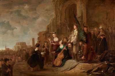 David met het hoofd van Goliath door Unknown artist